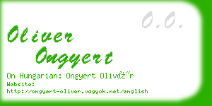 oliver ongyert business card